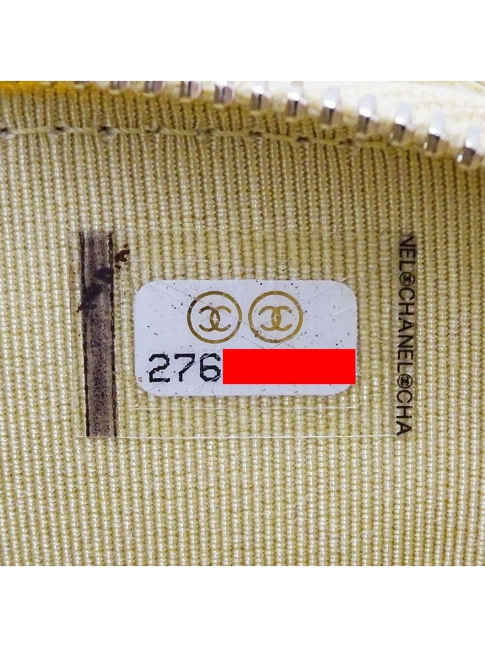 Chanel Wallet Shoulder Quilted Caviar Leather Yellow Gold Chain Logo Glittering - Picture 10 of 12